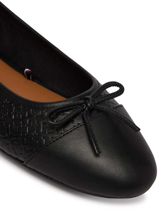 Tommy Hilfiger Tommy Hilfiger Μπαλαρίνες Th Monogram Ballerina FW0FW09468 Μαύρο