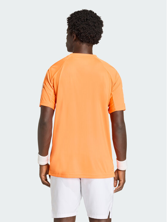 adidas adidas Koszulka techniczna Club Tennis Climacool 3-Stripes Tee Pomarańczowy Regular Fit