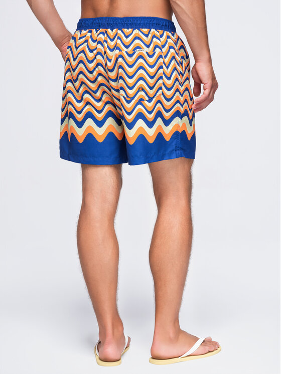 Ombre Ombre Szorty kąpielowe OM-SRSS-0221 Pomarańczowy Regular Fit