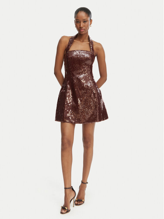 Bardot Bardot Koktejlové šaty Nevelle 59857DB2 Bordó Slim Fit
