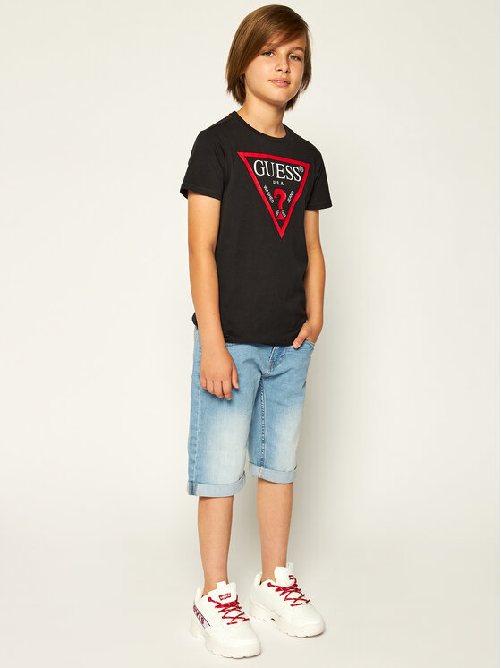 Guess Guess Tričko L73I55 K5M20 Čierna Regular Fit