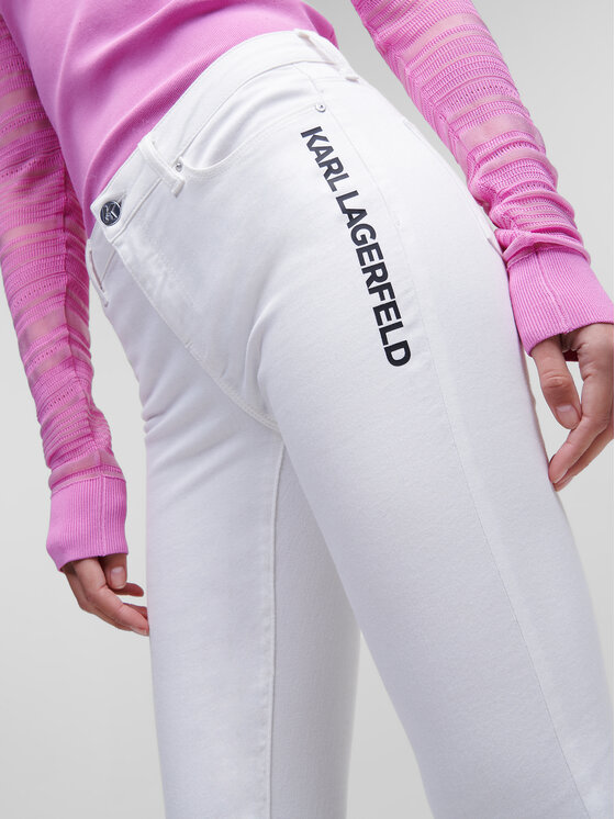 KARL LAGERFELD KARL LAGERFELD Jeans Logo 225W1104 Weiß Skinny Fit