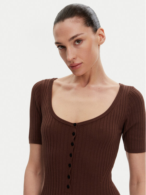 Herskind Herskind Pletena obleka Toffee 5536106 Rjava Regular Fit