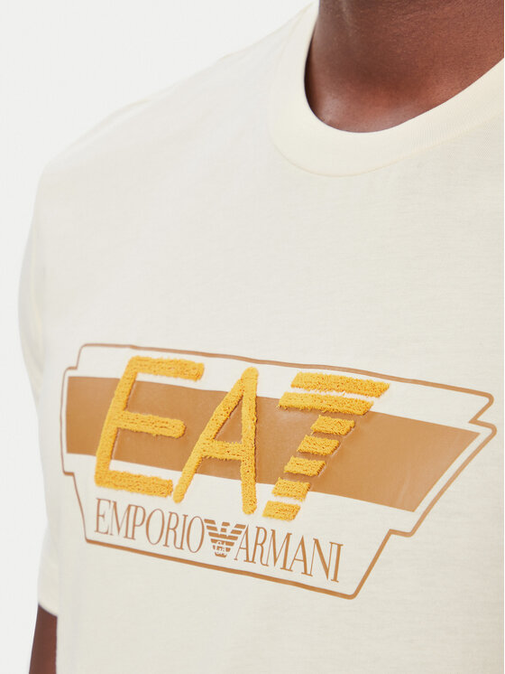 EA7 Emporio Armani EA7 Emporio Armani T-shirt 7M002433 AF12503 U1079 Krem Regular Fit