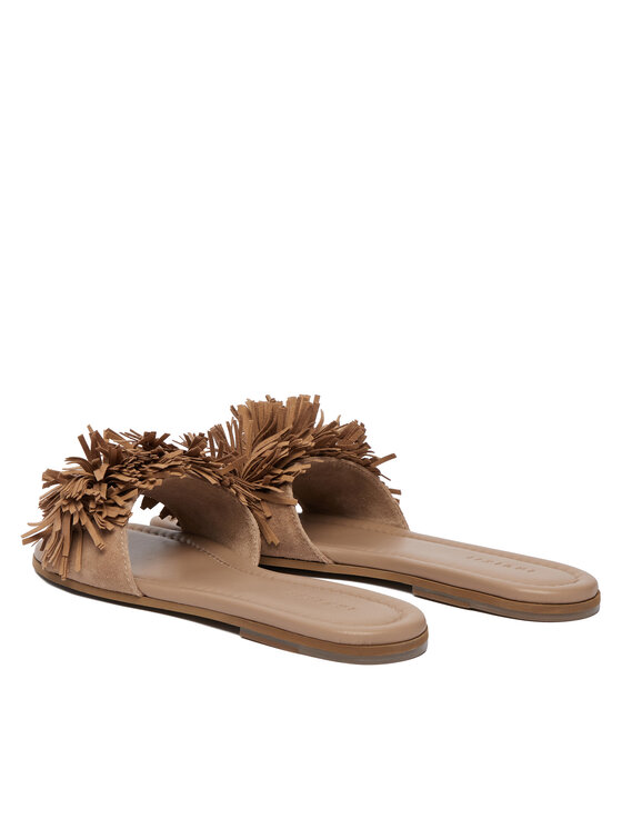 Inuikii Inuikii Pantoletten Fringes Flower 1014.003.0031.250 Beige