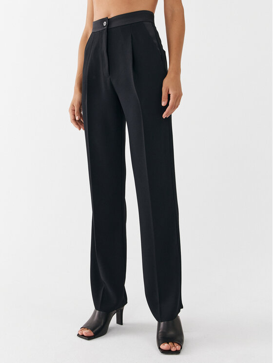 Marella Bavlnené nohavice Natif 2331360733 Čierna Relaxed Fit
