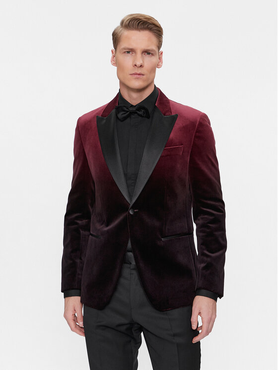 BOSS Boss Sakko Hutson 50502673 Dunkelrot Slim Fit