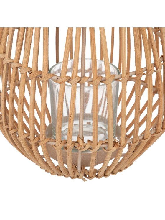 MIAhome MIAhome Lampion rattanowy LATERNA 22 cm Brązowy