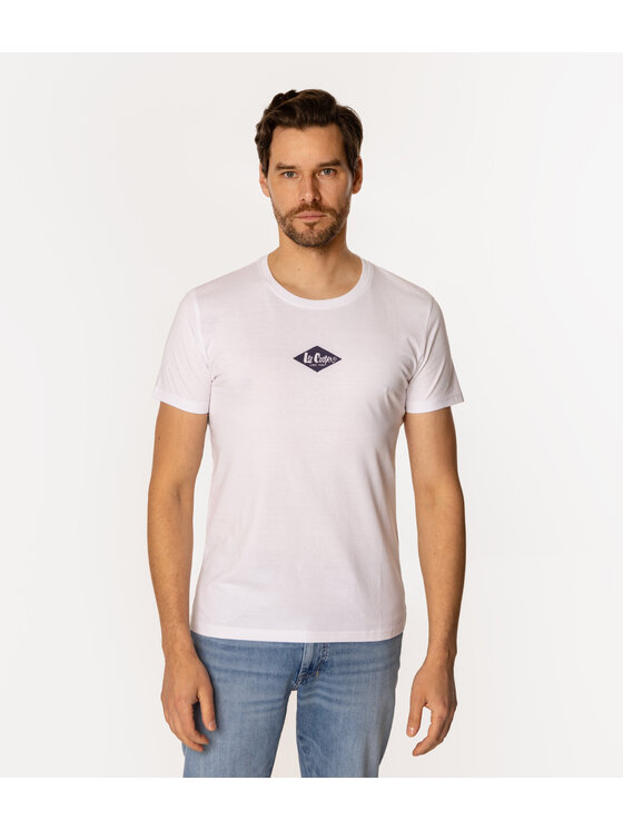 Lee Cooper Lee Cooper T-Shirt DIAMOND MINI 1160 Biały Regular Fit