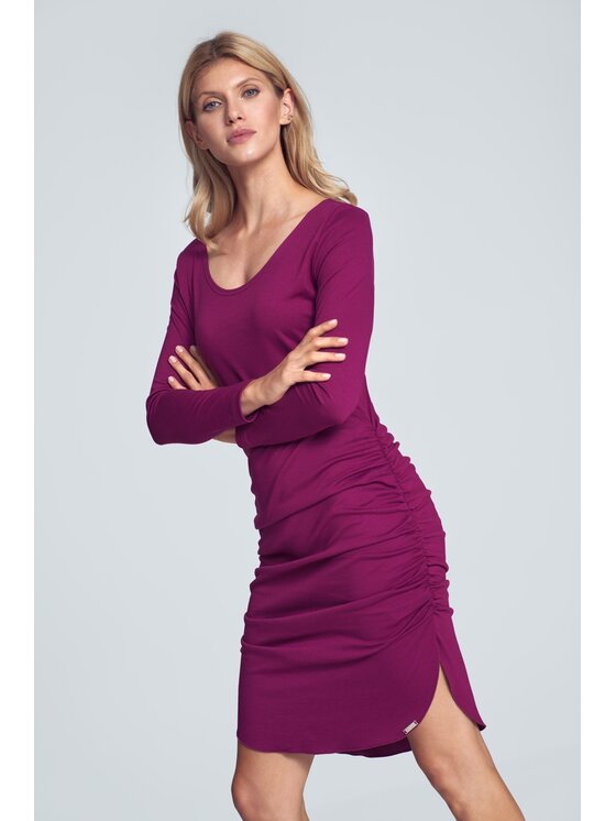 FIGL FIGL Sukienka M714 Różowy Slim Fit