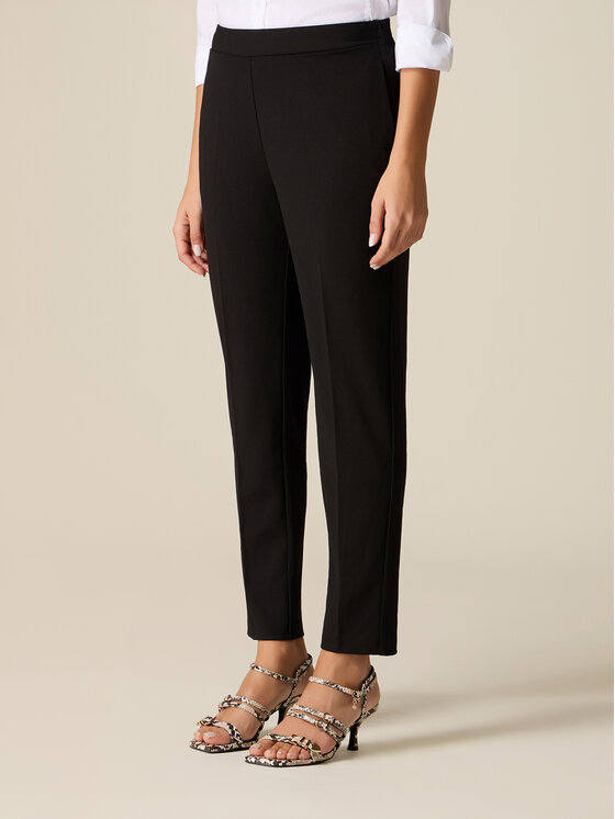 Oltre Oltre Pantaloni di tessuto P273J102543N033 Nero Regular Fit