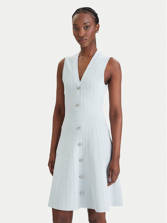 Guess Guess Úpletové šaty W6GK53 Z0658 Světle modrá Regular Fit