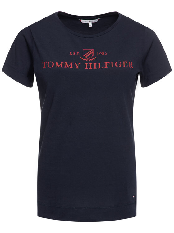 Tommy Hilfiger Tommy Hilfiger T-shirt Kelsey WW0WW25893 Blu scuro Regular Fit