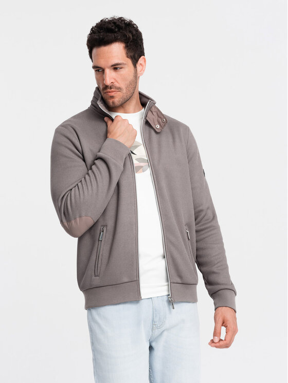 Ombre Ombre Kurtka przejściowa OM-JANP-0154 Beżowy Regular Fit