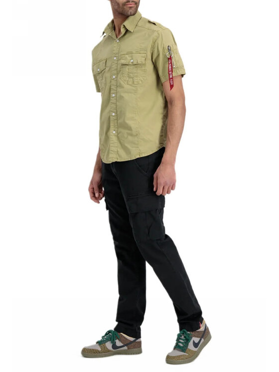 Alpha Industries Alpha Industries Košile AI.136427-01-3XL Zelená Regular Fit
