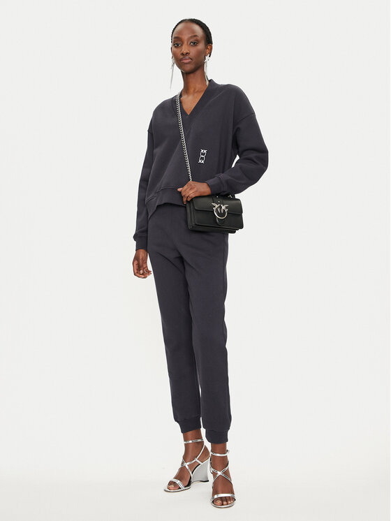 PINKO Pinko Spodnie dresowe Felpa 100371 A23C Granatowy Regular Fit