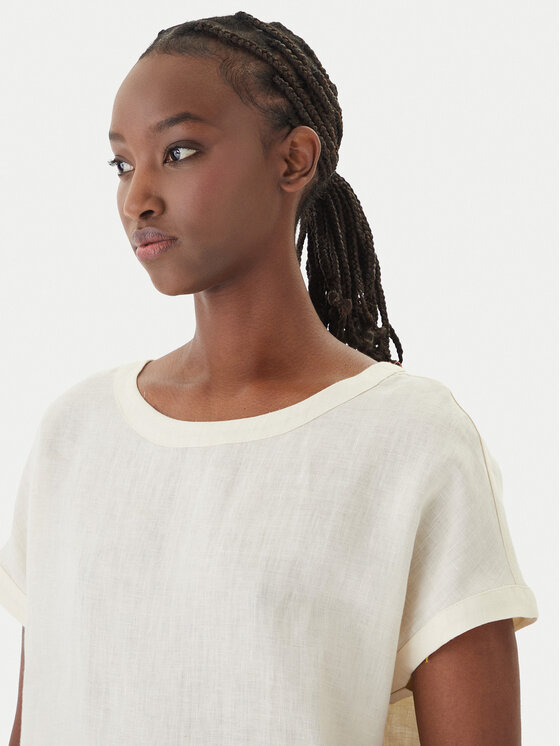 Marella Marella T-shirt Emme by Marella Geyser 2615111132 Krem Regular Fit