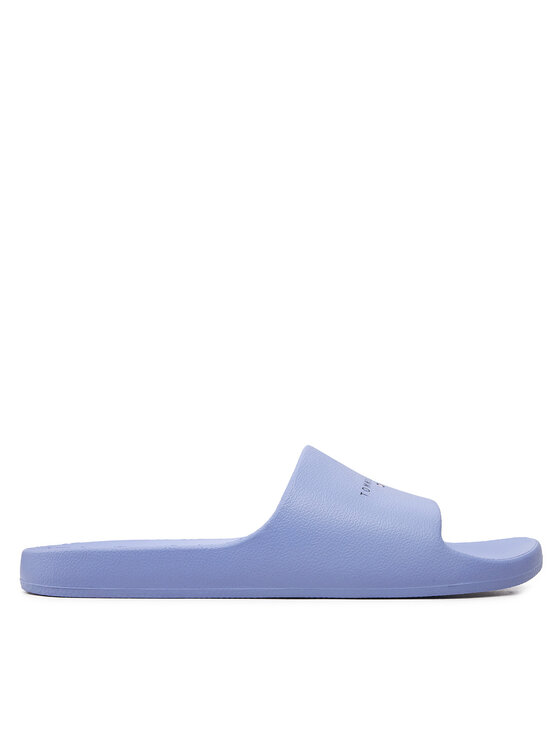 Şlapi Tommy Jeans Tjw Printed Pu Pool Slide EN0EN02693 Moderate Blue C3S