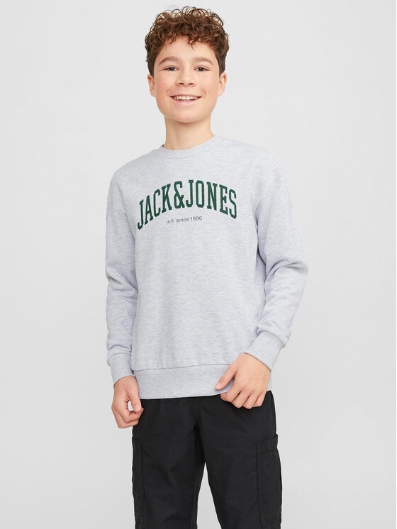 Jack&Jones Junior Džemperis ar kapuci Josh 12249347 Balts Regular Fit