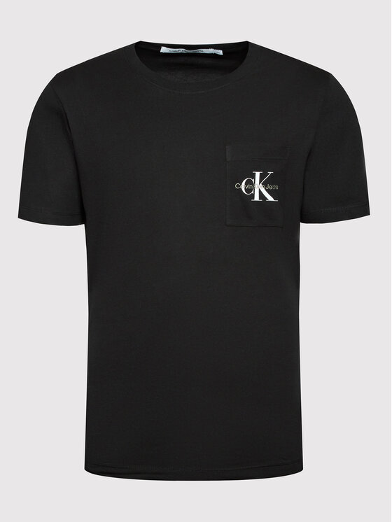 Calvin Klein Jeans Calvin Klein Jeans Póló J30J320936 Fekete Slim Fit