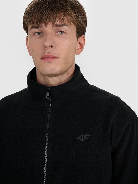 4F 4F Felpa di pile 4FRMM00TFLEM372-20S Nero Regular Fit