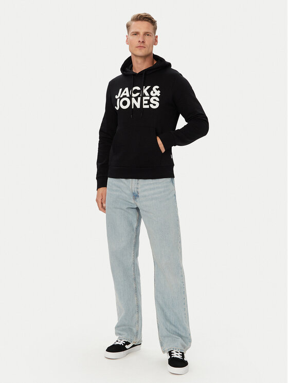 Jack & Jones Jack & Jones Суитшърт Corp Logo 12152840 Черен Regular Fit