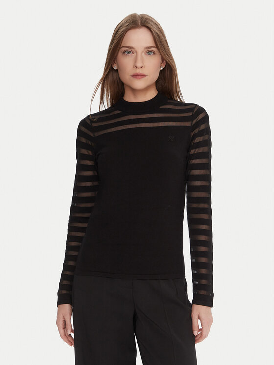 LOLA CASADEMUNT LOLA CASADEMUNT Blúz LF2511015 Fekete Slim Fit