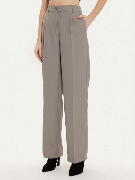 Noisy May Noisy May Текстилни панталони Debbie 27029240 Сив Regular Fit
