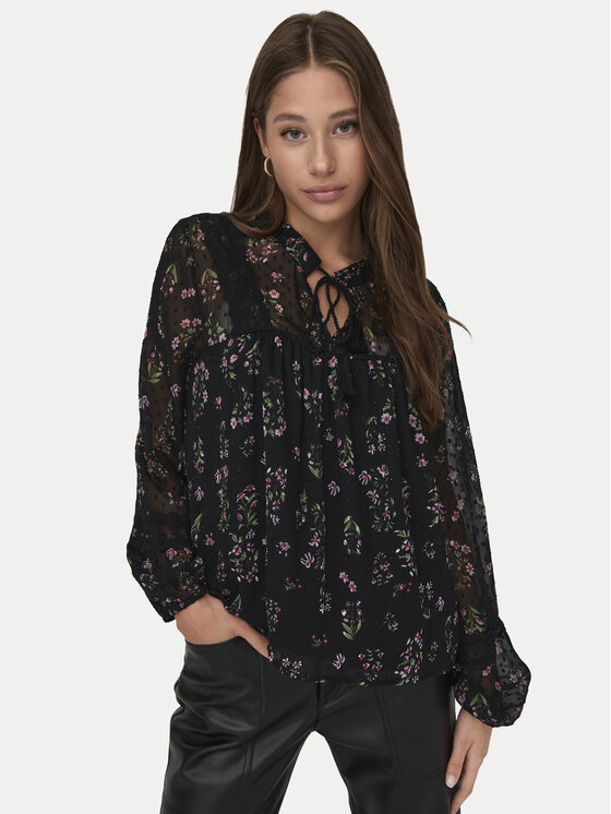 ONLY ONLY Marškiniai Tessa 15303600 Juoda Regular Fit