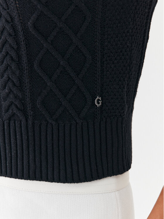 Guess Guess Pulover W3YR28 Z37L1 Negru Cropp Fit