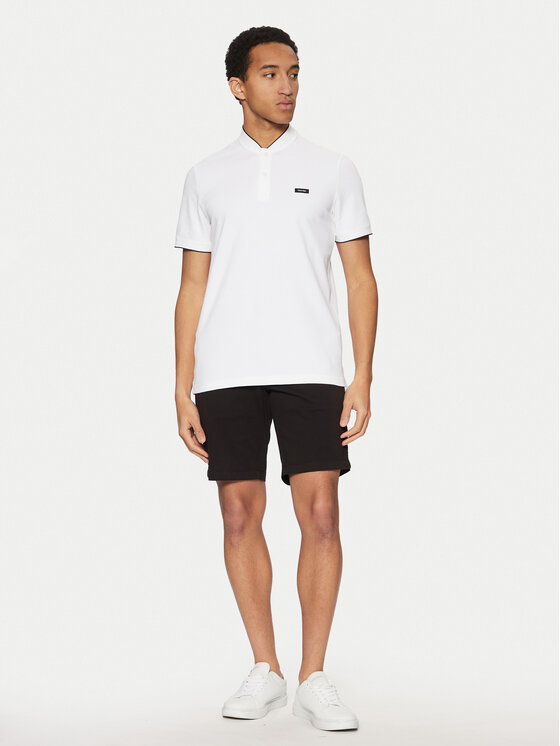 Calvin Klein Calvin Klein Polo K10K114139 Biały Regular Fit