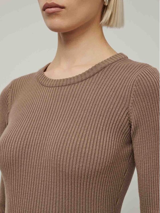 La Mania La Mania Sukienka codzienna FIORE TAUPE Brązowy Classic Fit