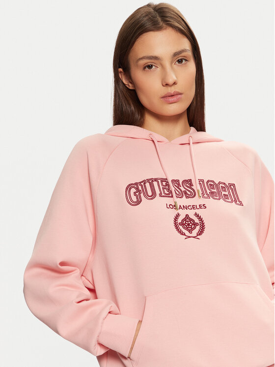 Guess Guess Μπλούζα V5RQ02 KCLD1 Ροζ Regular Fit