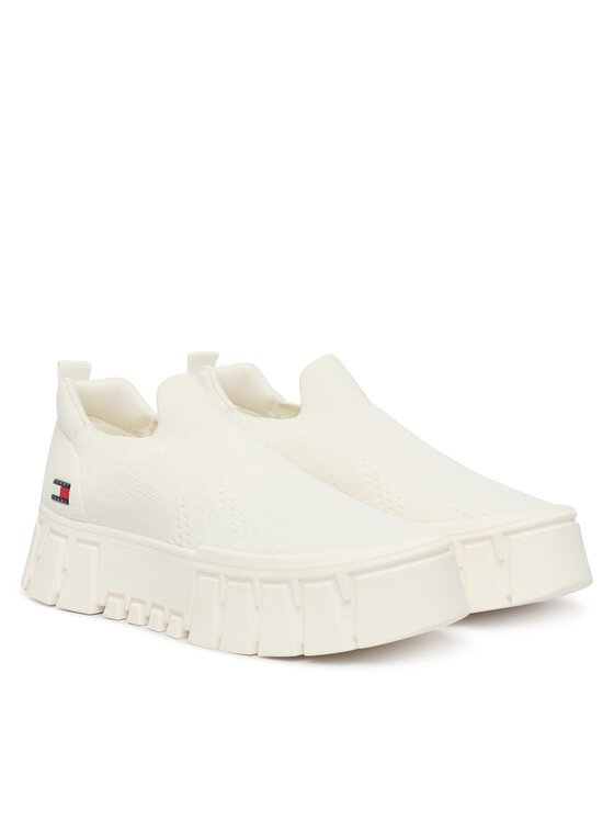 Tommy Jeans Tommy Jeans Sneakersy Tjw Chunky Knit Sneaker EN0EN03014 Biela