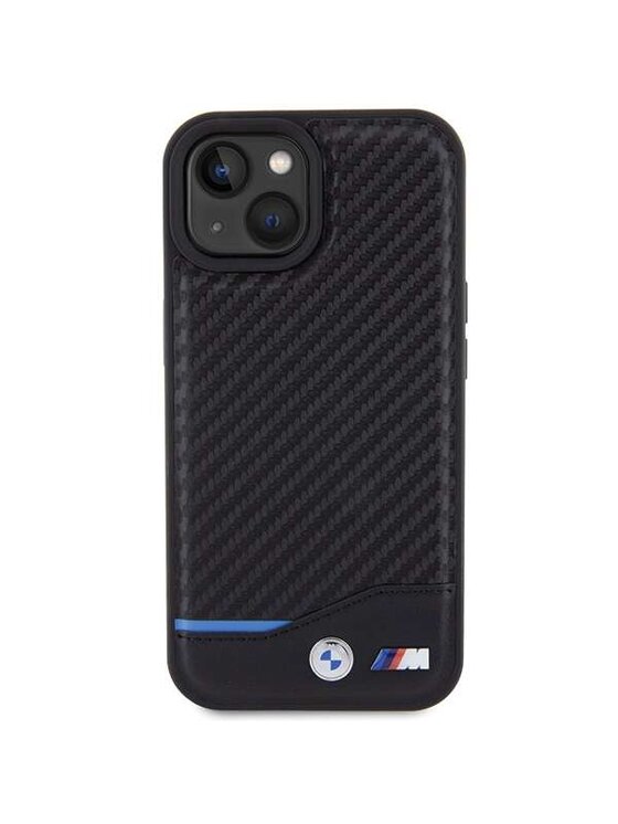 BMW Motorsport BMW Motorsport Etui na telefon Leather Carbon Czarny