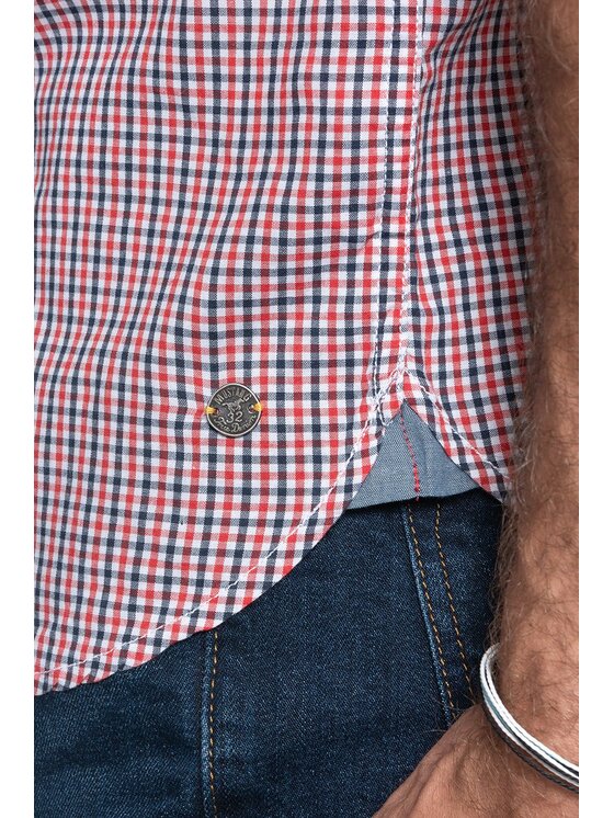Mustang Mustang Camicia COLLIN CHECK SHIRT Rosso Regular Fit