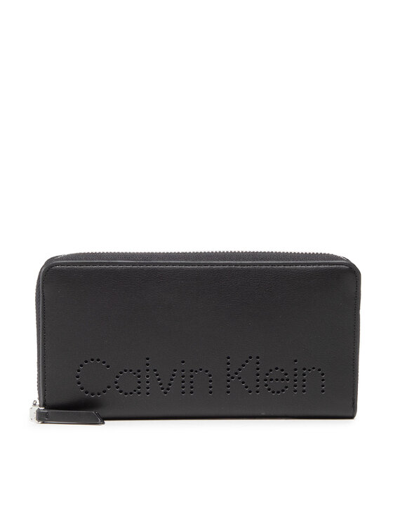 Portofel Mare de Damă Calvin Klein Ck Set Wallet Z/A Lg K60K609191 Negru