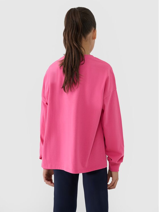 4F 4F Komplet 3 longsleeve 4FJWSS25TLONF377-54S Różowy Oversize