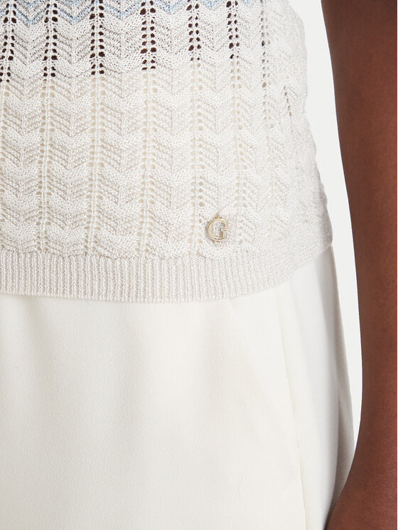 Guess Guess Πουλόβερ W6GR08 Z0589 Μπεζ Regular Fit