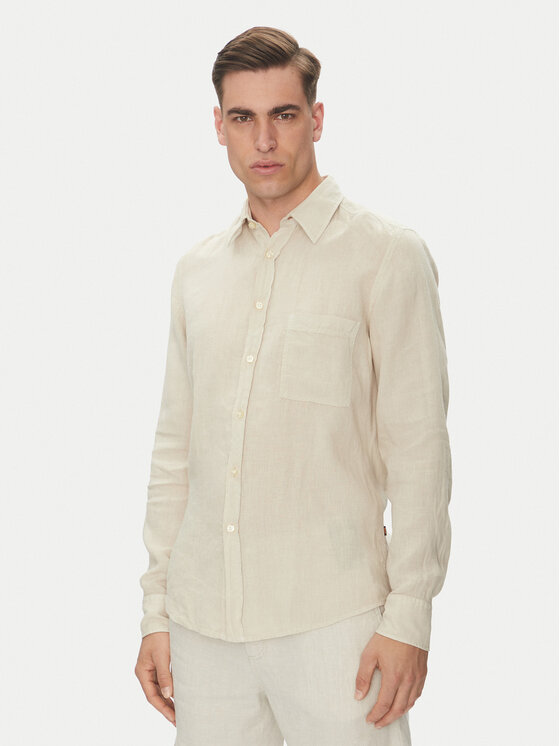 BOSS BOSS Cămașă 50537381 Bej Regular Fit