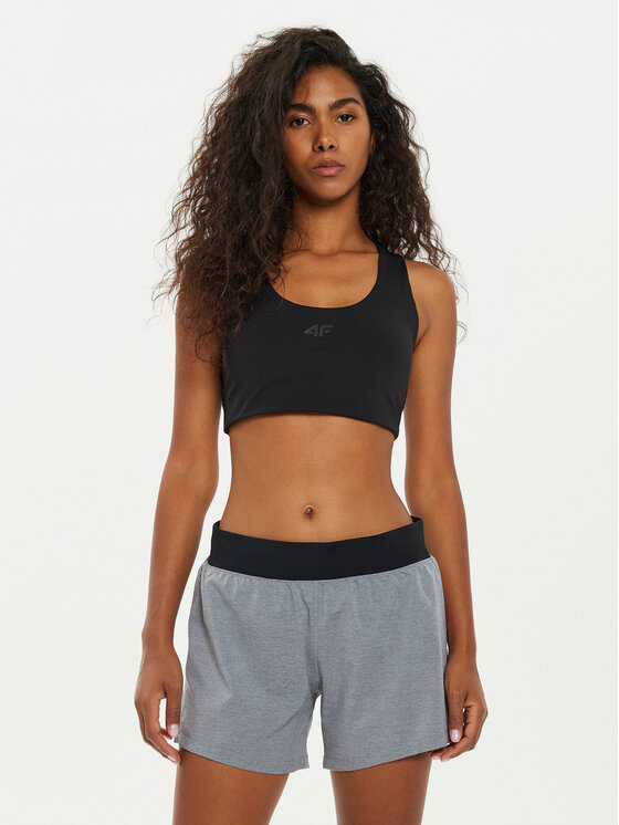 Sport melltartó 4F, Méret: XS, Fekete, 4FWAW24USBAF140