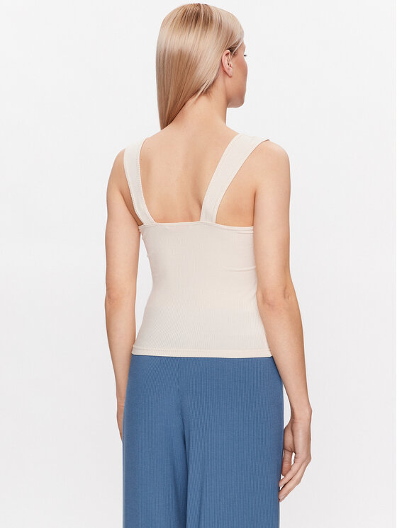 Triumph Triumph Koszulka piżamowa Natural Spotlight Camisole 10214842 Écru Regular Fit