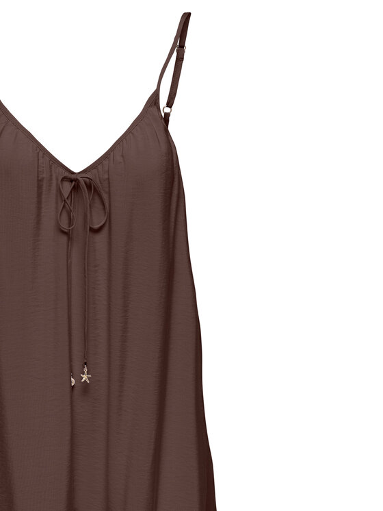 ONLY ONLY Vestito estivo Misara 15373962 Marrone scuro Regular Fit