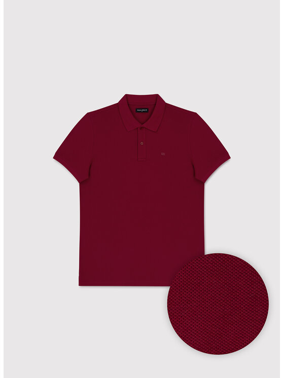 Pako Lorente Pako Lorente Polo P26SF-TX-003 Bordowy Classic Fit