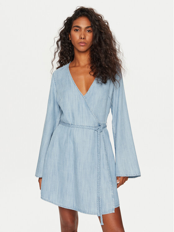 Guess Guess Rochie de zi W2YK67 D22S5 Albastru celest Relaxed Fit