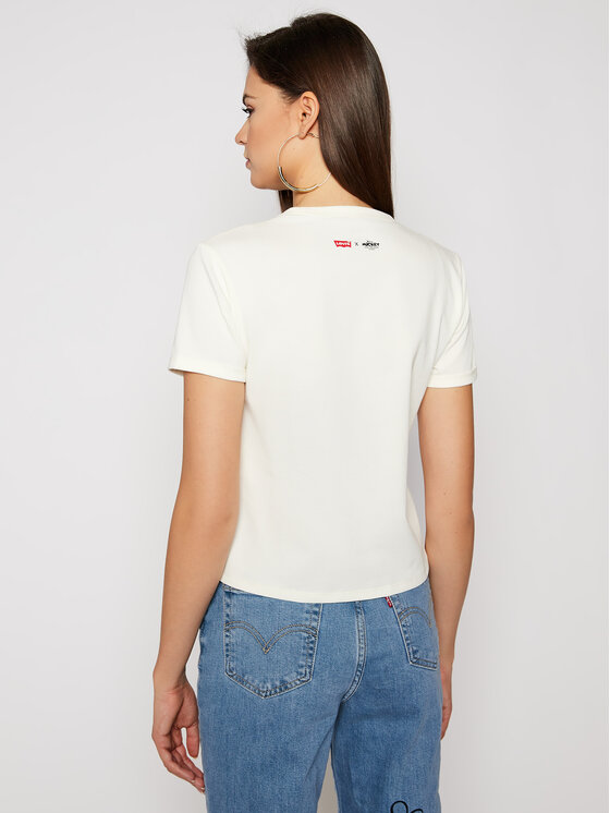 Levi's® Levi's® T-Shirt DISNEY Mickey & Friends A0618-0001 Λευκό Slim Fit