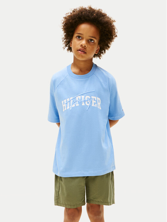 Tommy Hilfiger T-Shirt KB0KB09726 Niebieski Regular Fit
