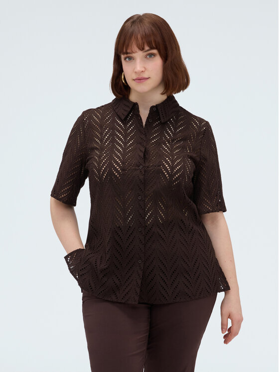 Fiorella Rubino Fiorella Rubino Koszula 5098T001512N0V2 Brązowy A-Line Fit