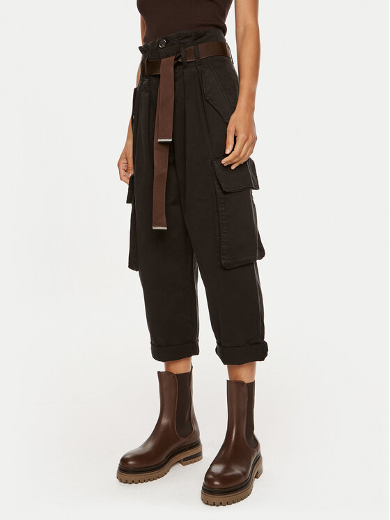 PINKO Pinko Cargo kalhoty Ronfare 101840 A21C Černá Regular Fit