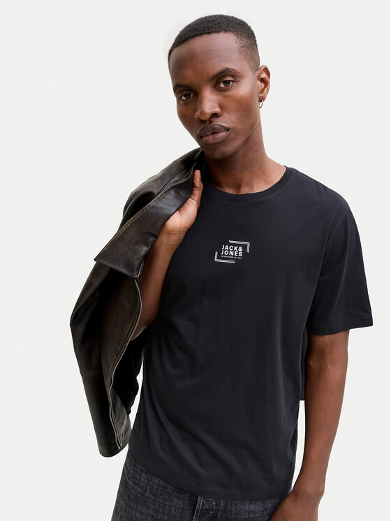 Jack & Jones Jack & Jones Póló Corp Graphic 12268415 Fekete Regular Fit